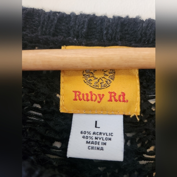Ruby Rd. Hole-Knit Sweater - Picture 2 of 3